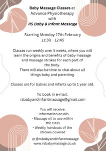 Baby massage classes based in Lisburn